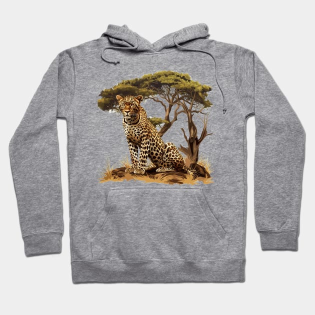 Leopard Design Hoodie by zooleisurelife